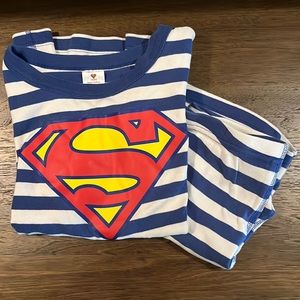 Hanna Andersson Marvel Superman Short John PJS - Size 10 (140)
